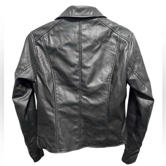 Ambiance Black Faux Leather Jacket - Picture 3 of 4